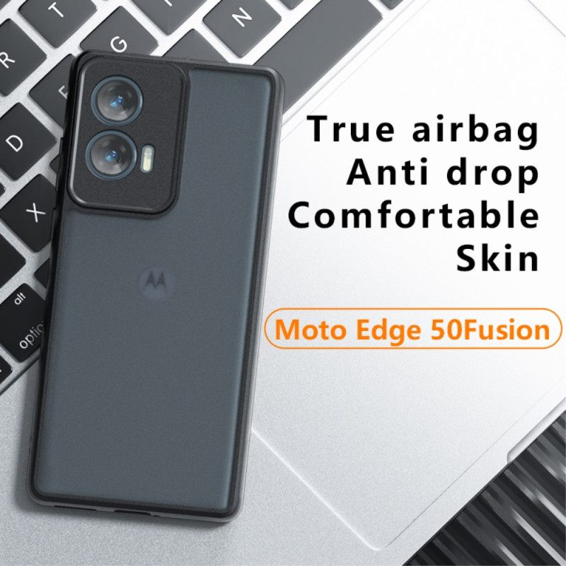 Case Motorola Edge 50 Fusion Puhelinkuoret Musta Läpinäkyvä