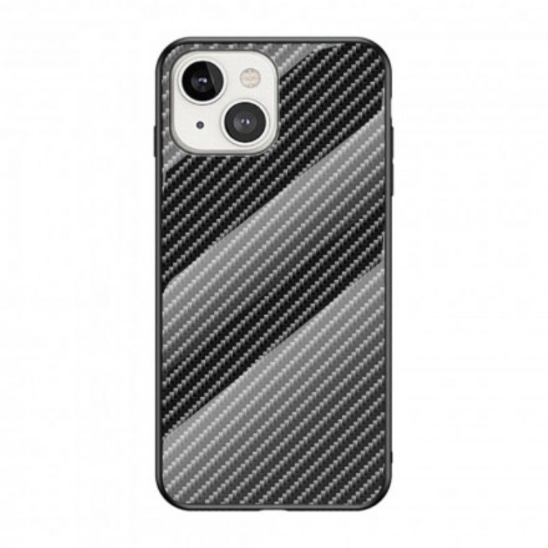 Case iPhone 13 Carbon Fiber Karkaistu Lasi