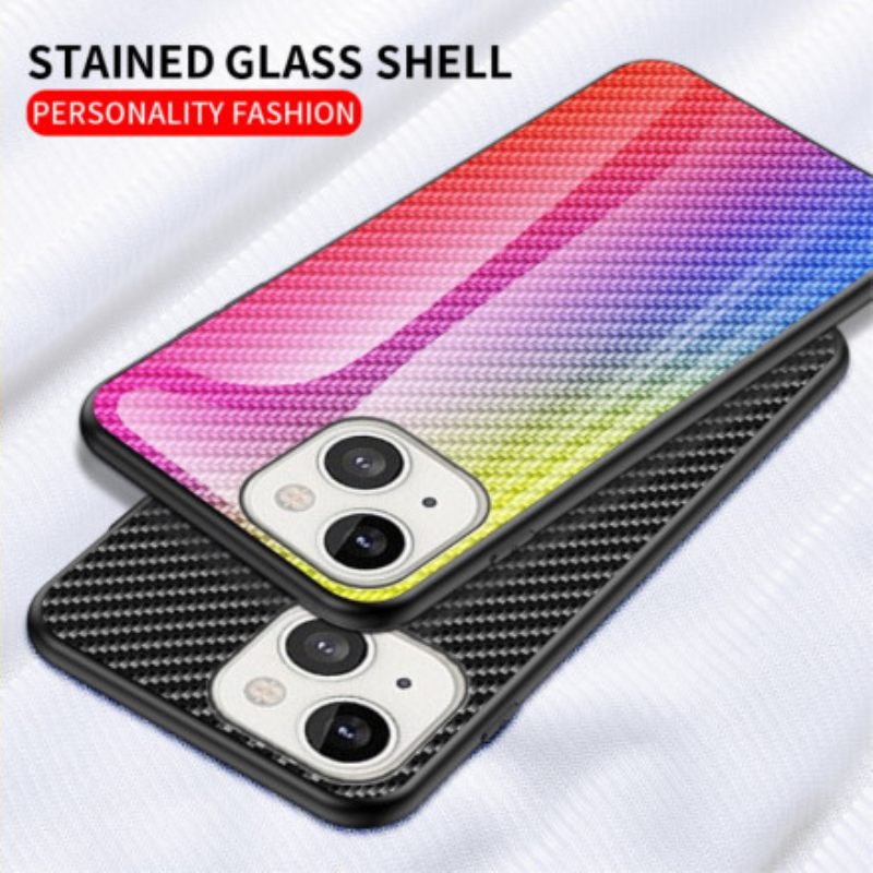 Case iPhone 13 Carbon Fiber Karkaistu Lasi