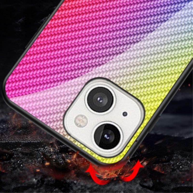 Case iPhone 13 Carbon Fiber Karkaistu Lasi