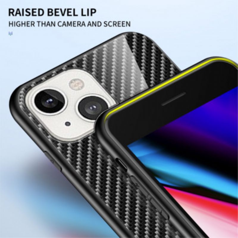 Case iPhone 13 Carbon Fiber Karkaistu Lasi