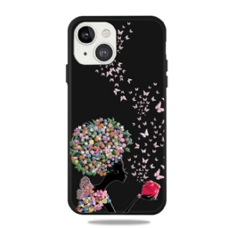 Case iPhone 13 Nainen Kukkapäällä