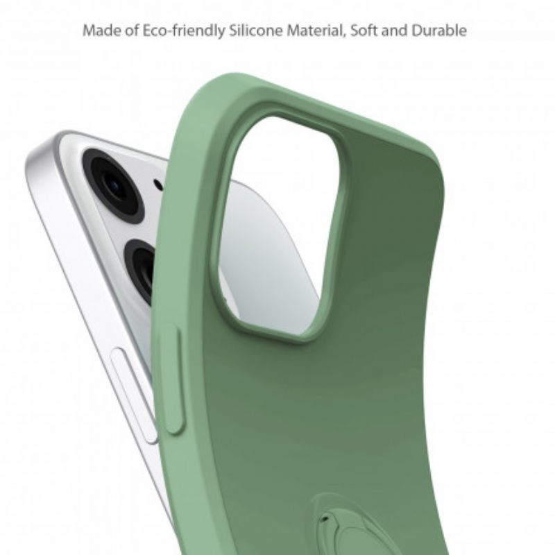 Case iPhone 13 Silikoni Pidikkeellä Ja Kaulanauhalla