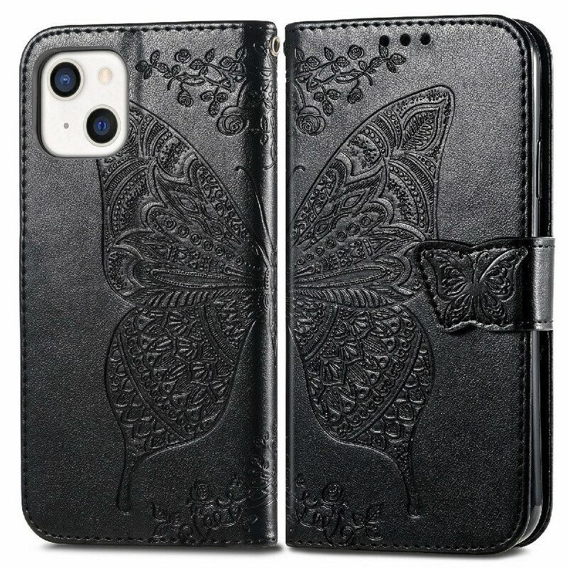 Flip Case iPhone 13 Half Butterflies