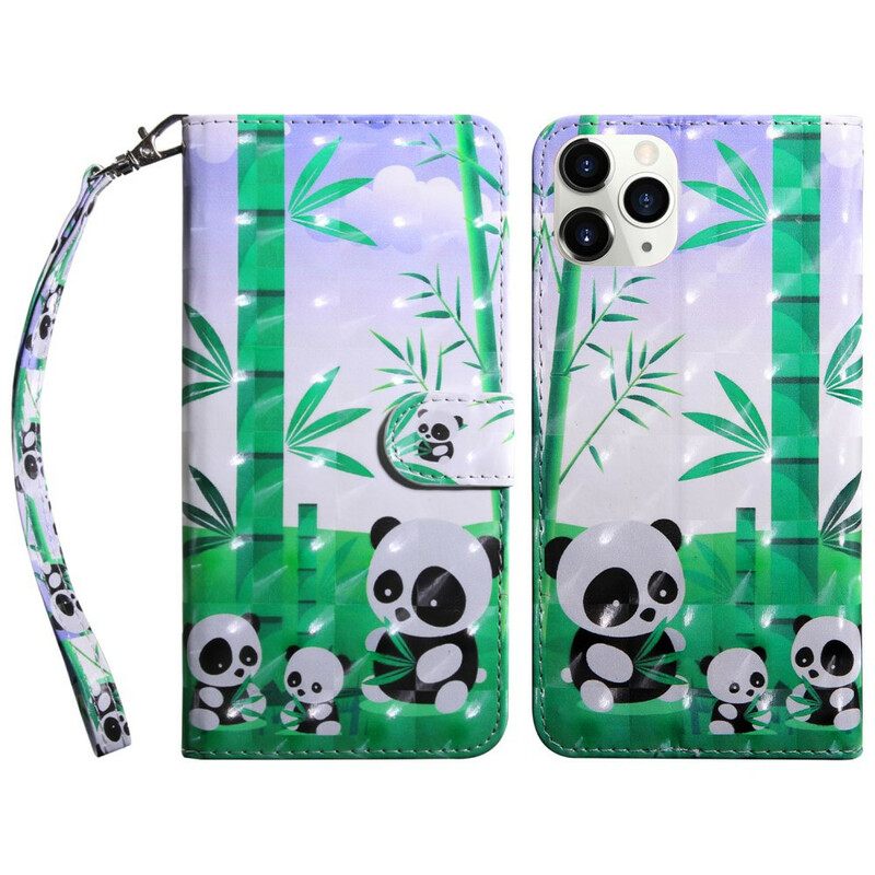 Flip Case iPhone 13 Light Spot Pandas