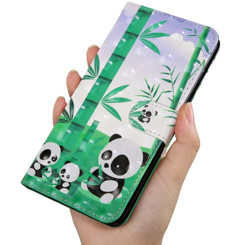 Flip Case iPhone 13 Light Spot Pandas