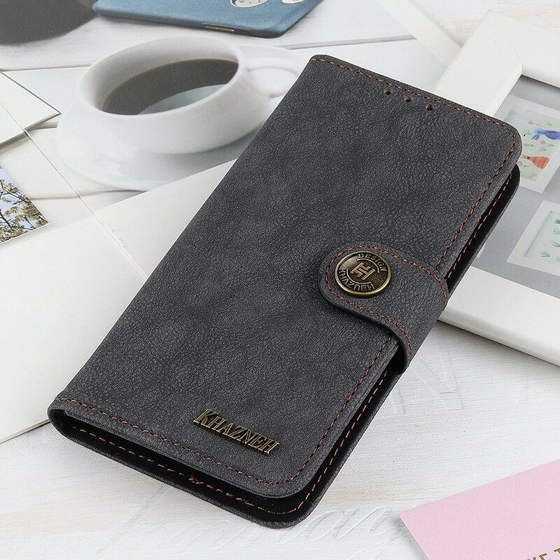 Kotelot iPhone 13 Faux Leather Split Retro Khazneh