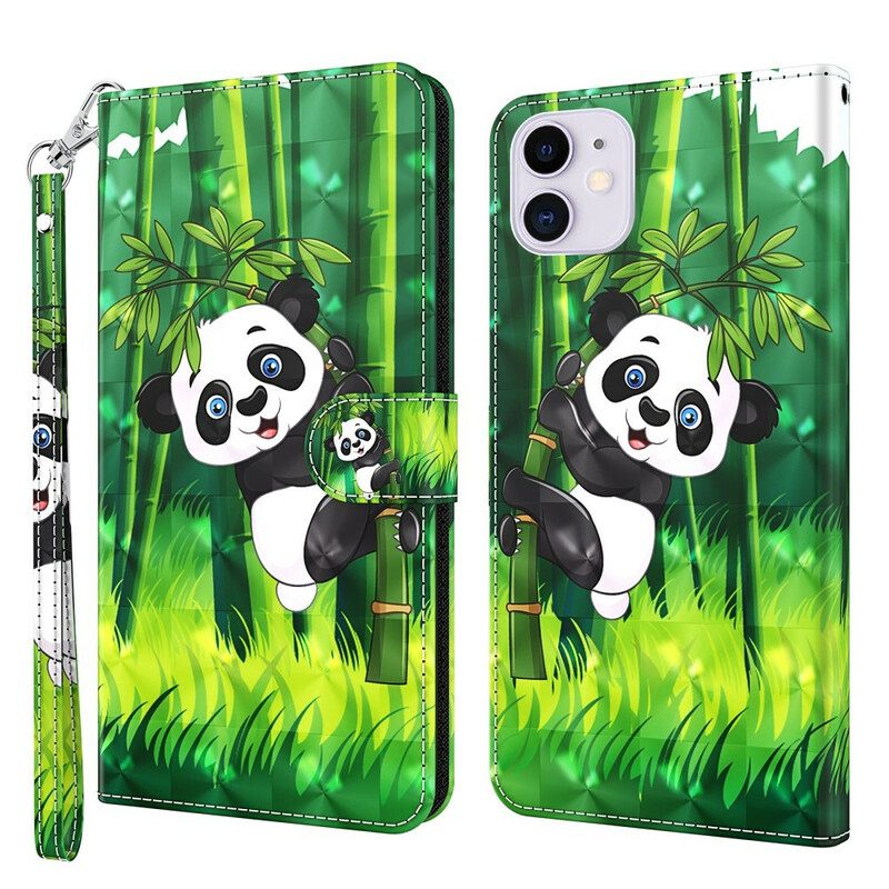 Kotelot iPhone 13 Panda Ja Bamboo