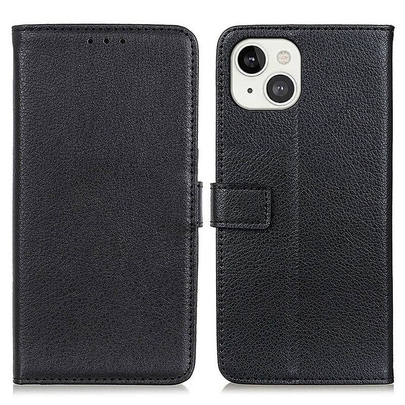 Kotelot iPhone 13 Premium Litchi Faux Leather