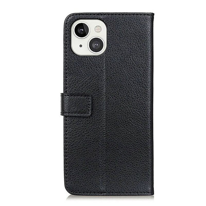 Kotelot iPhone 13 Premium Litchi Faux Leather