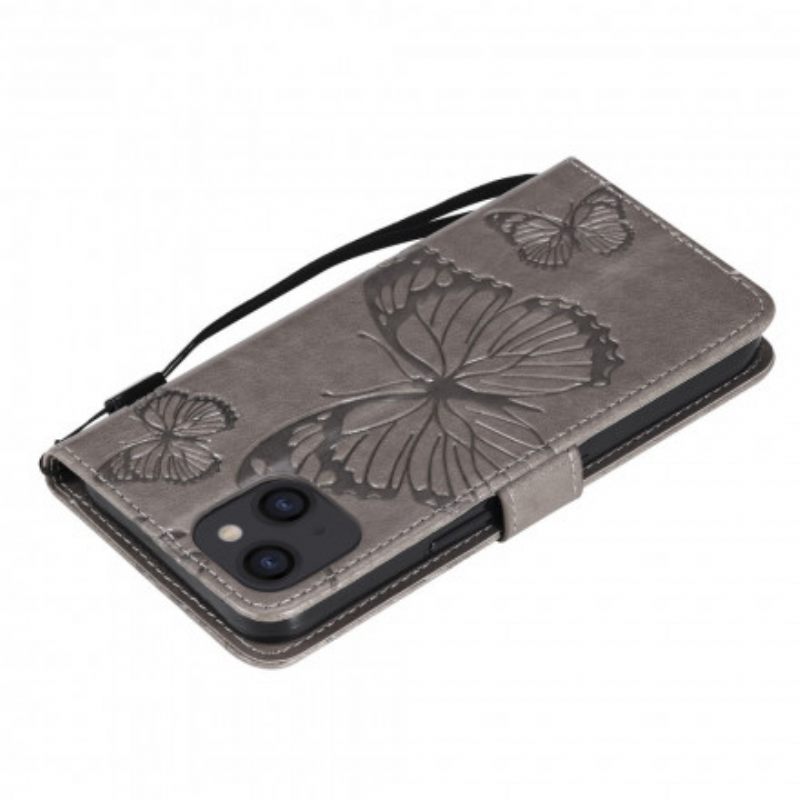 Kotelot iPhone 13 Suojaketju Kuori Giant Thong Butterflies