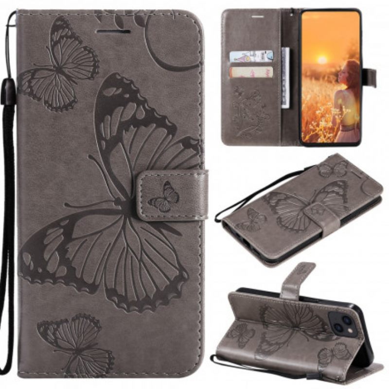 Kotelot iPhone 13 Suojaketju Kuori Giant Thong Butterflies