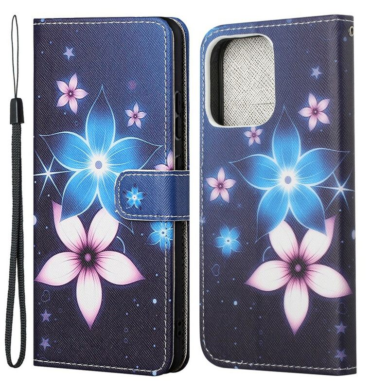 Kotelot iPhone 13 Suojaketju Kuori Lunar Strap Flowers