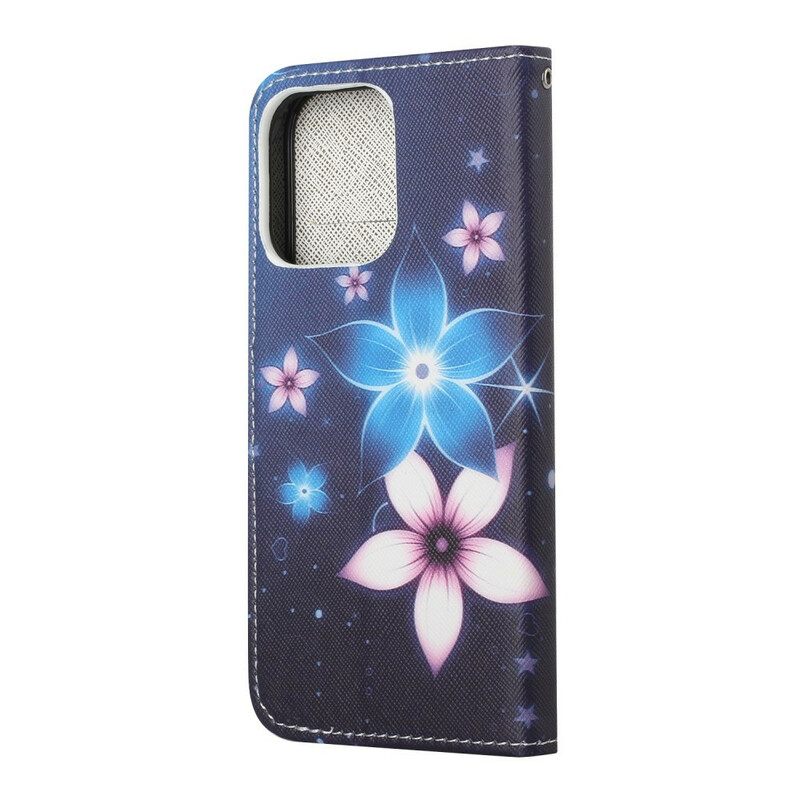 Kotelot iPhone 13 Suojaketju Kuori Lunar Strap Flowers