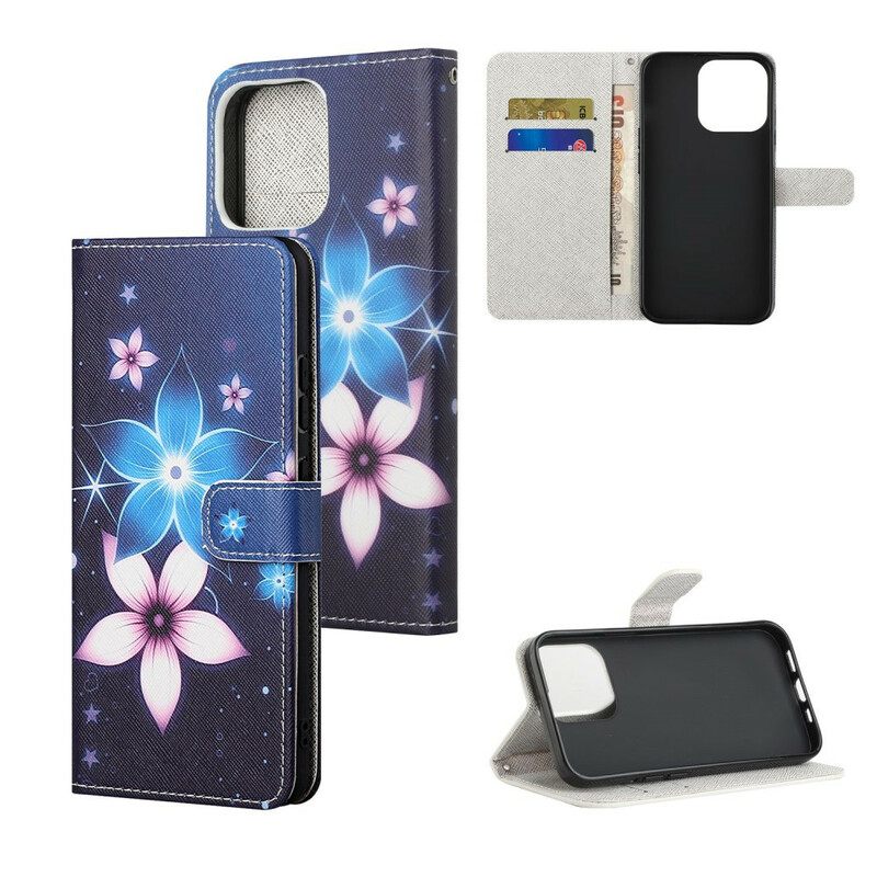 Kotelot iPhone 13 Suojaketju Kuori Lunar Strap Flowers