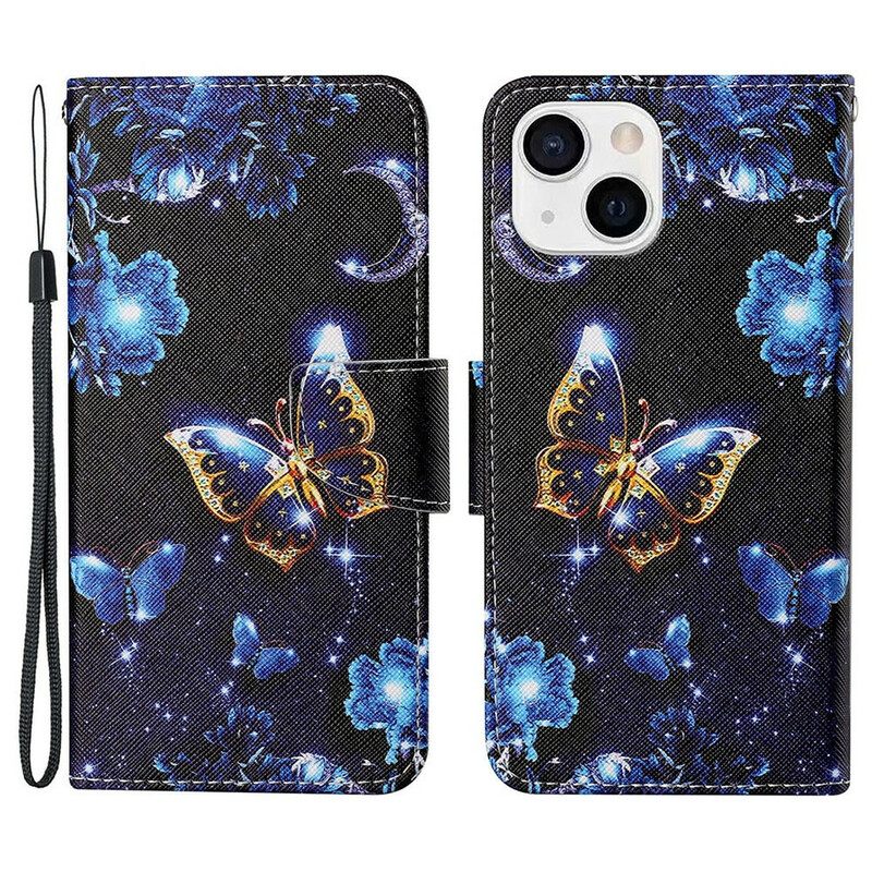 Kotelot iPhone 13 Suojaketju Kuori Precious Thong Butterflies