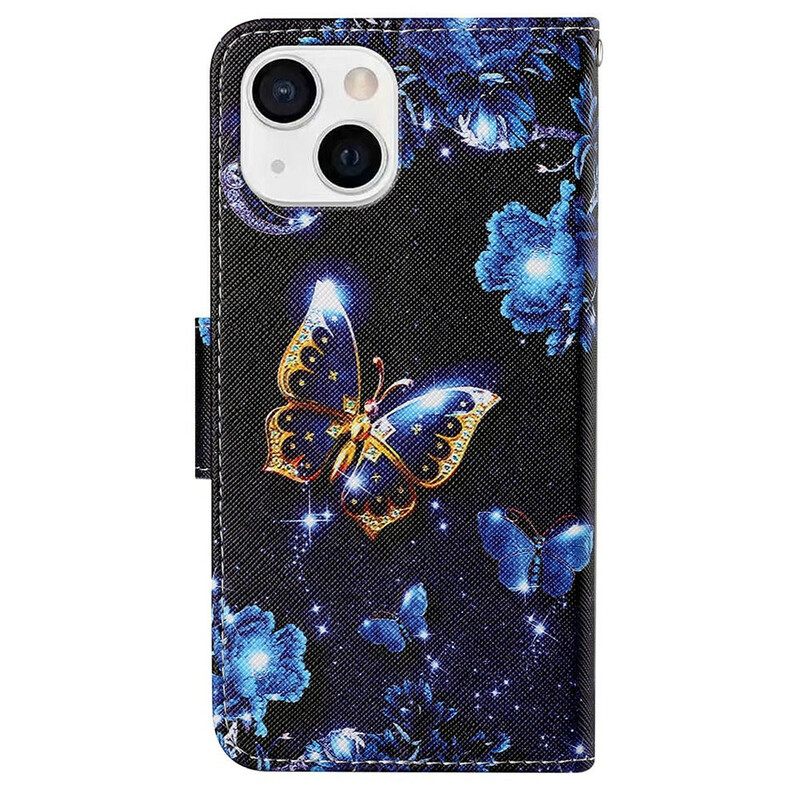 Kotelot iPhone 13 Suojaketju Kuori Precious Thong Butterflies