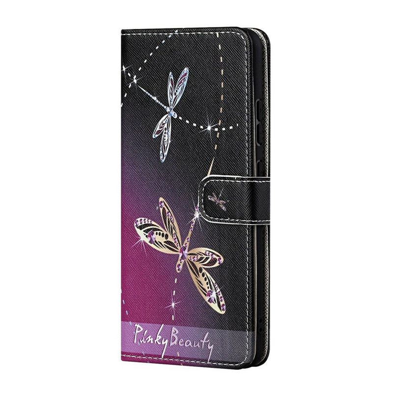 Kotelot iPhone 13 Suojaketju Kuori Strappy Dragonflies