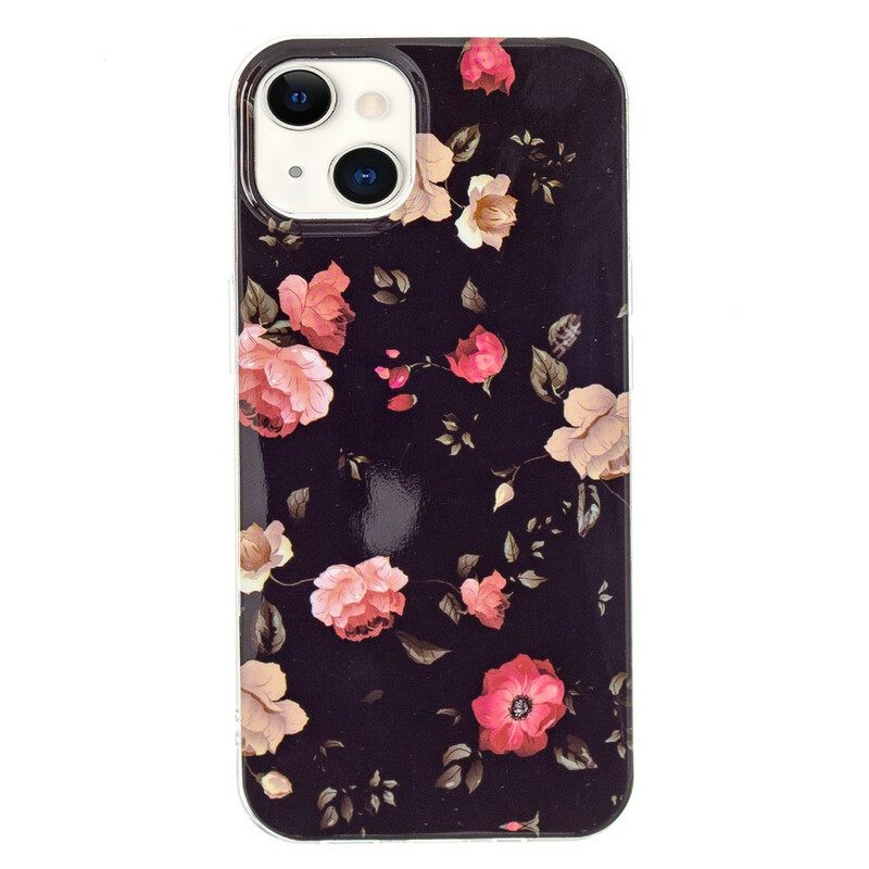 Kuori iPhone 13 Fluorescent Liberty Flowers