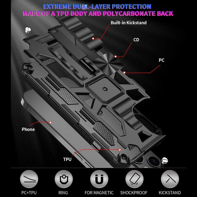 Kuori iPhone 13 Irrotettava Heavy Duty Military