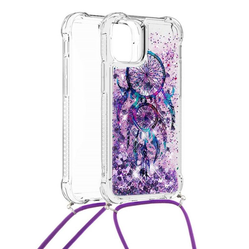 Kuori iPhone 13 Kiristysnyörillä Dreamcatcher Glitter Kiristysnauha