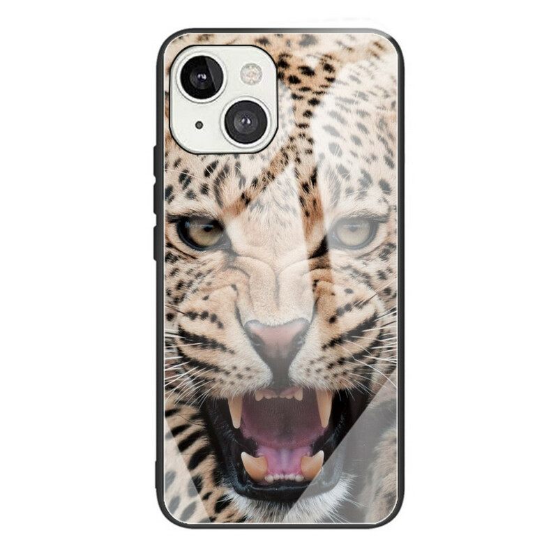 Kuori iPhone 13 Leopard Tempered Glass