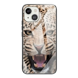 Kuori iPhone 13 Leopard Tempered Glass