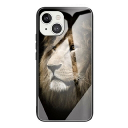 Kuori iPhone 13 Tempered Glass Lion Head