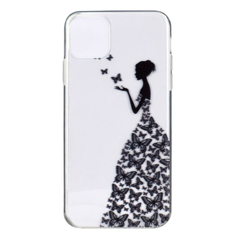 Kuori iPhone 13 Transparent Butterflies Mekko