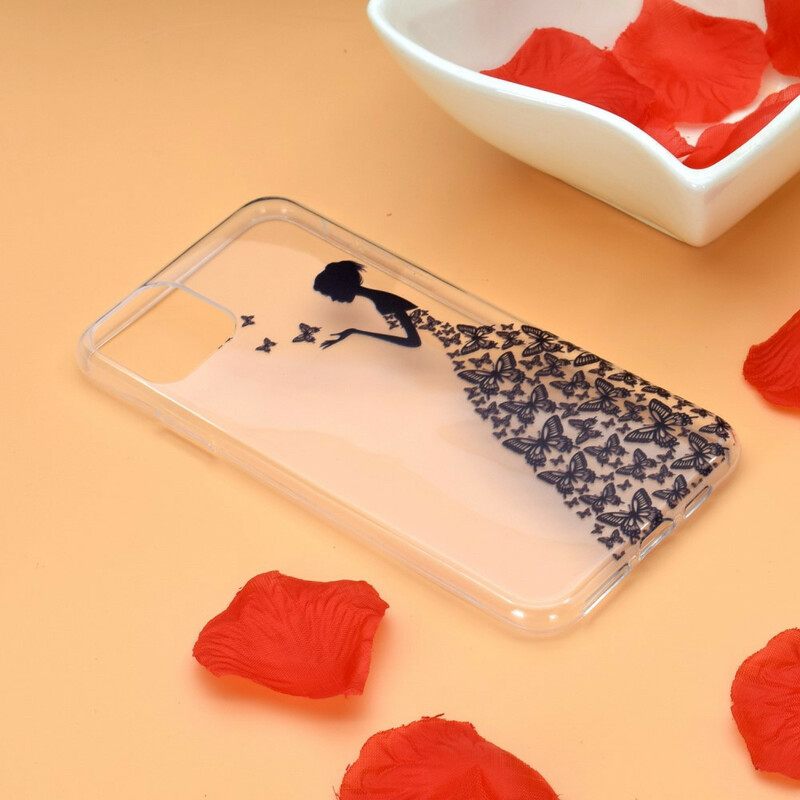 Kuori iPhone 13 Transparent Butterflies Mekko