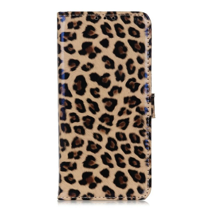 Nahkakotelo iPhone 13 Leopard