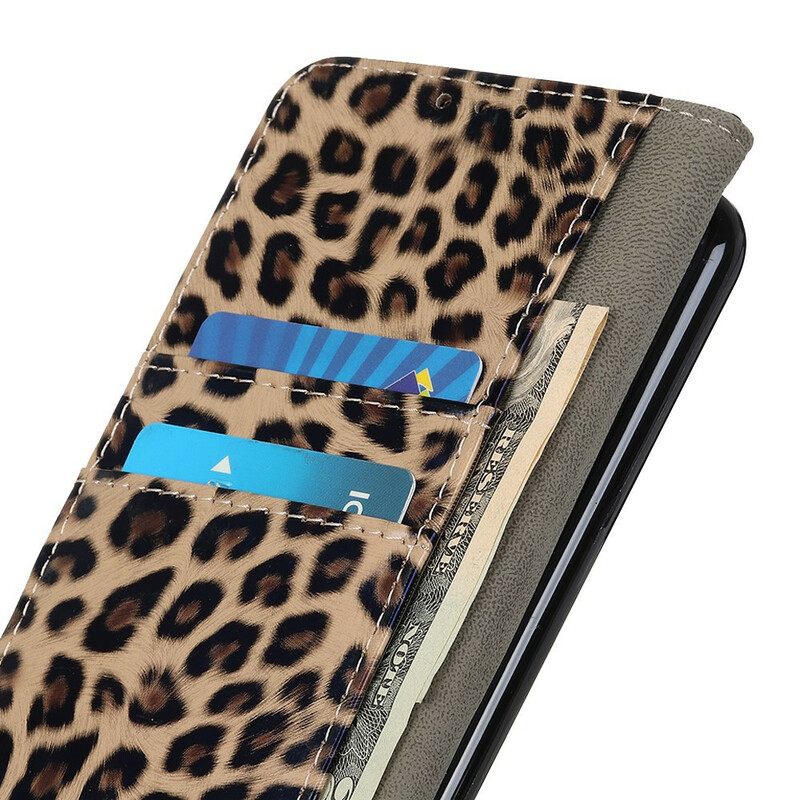 Nahkakotelo iPhone 13 Leopard