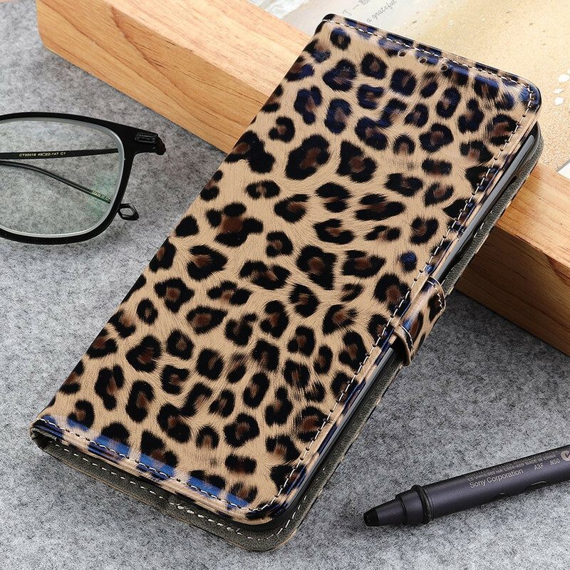 Nahkakotelo iPhone 13 Leopard