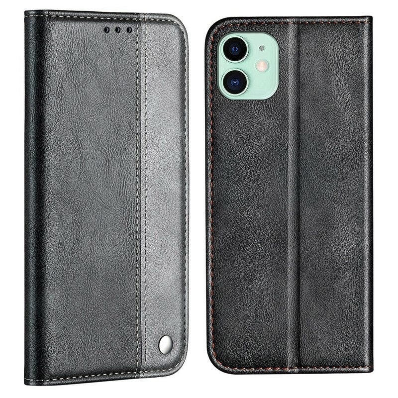 Puhelinkuoret iPhone 13 Kotelot Flip Bicolor Leather Effect