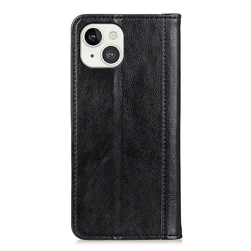 Puhelinkuoret iPhone 13 Kotelot Flip Elegance Split Litchi Leather