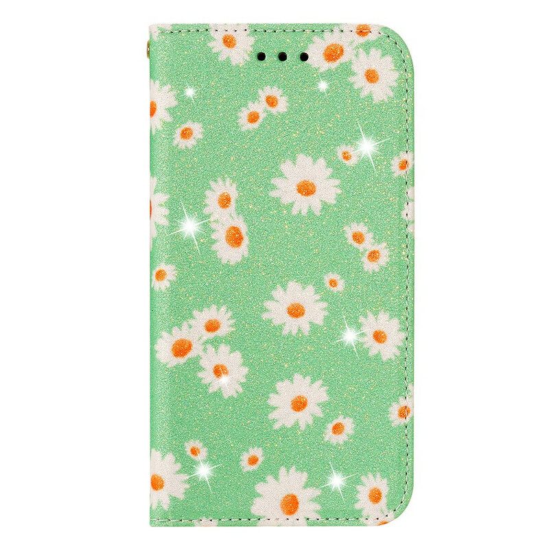 Puhelinkuoret iPhone 13 Kotelot Flip Faux Leather Daisies