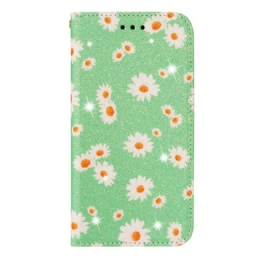 Puhelinkuoret iPhone 13 Kotelot Flip Faux Leather Daisies