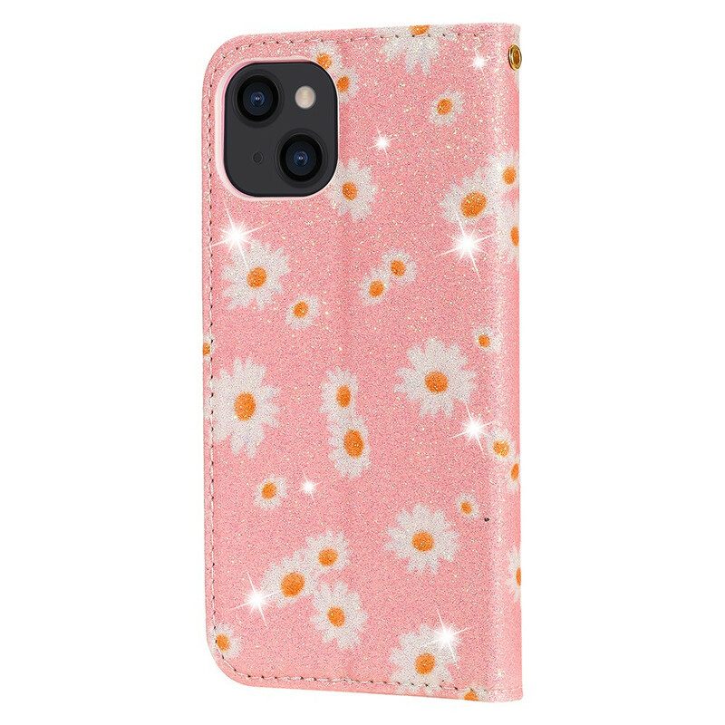 Puhelinkuoret iPhone 13 Kotelot Flip Faux Leather Daisies