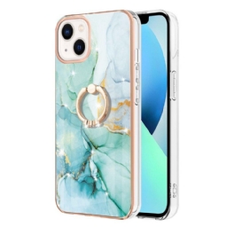 Case iPhone 15 Plus Marmori-tyyli Tukirenkaalla