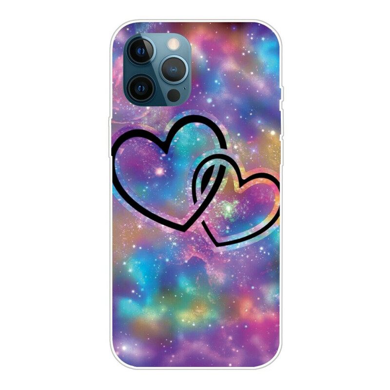 Case iPhone 13 Pro Max Chaised Hearts