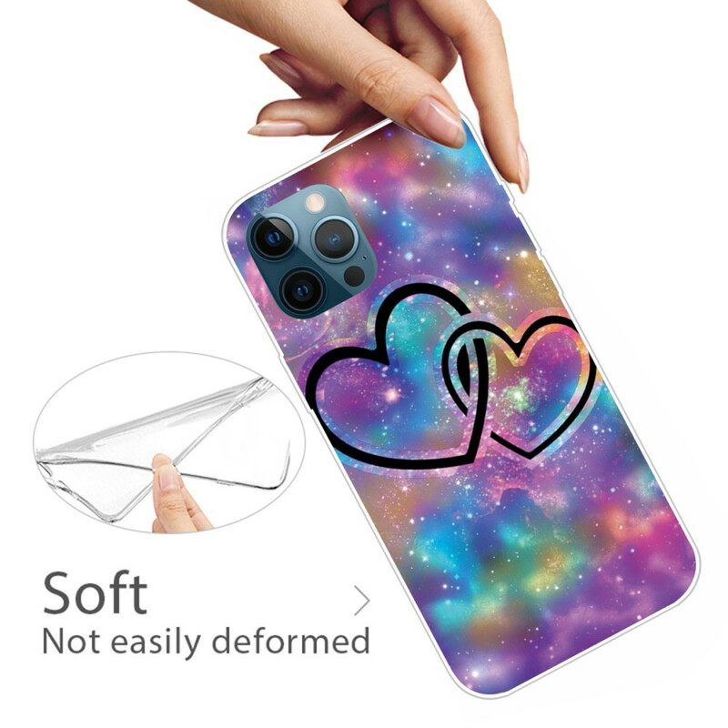 Case iPhone 13 Pro Max Chaised Hearts