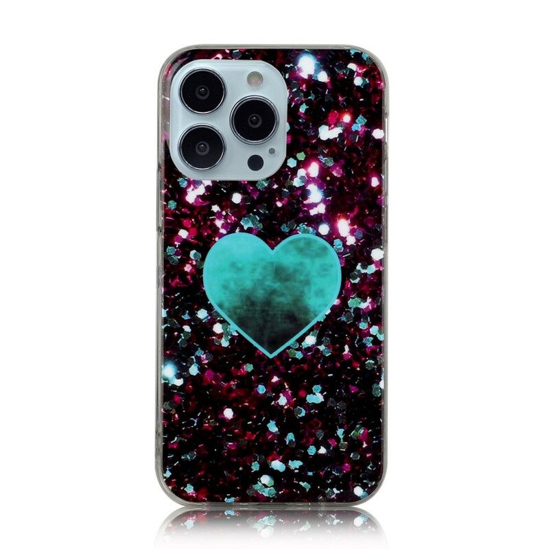 Case iPhone 13 Pro Max Glitter Marble