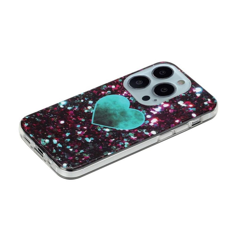 Case iPhone 13 Pro Max Glitter Marble