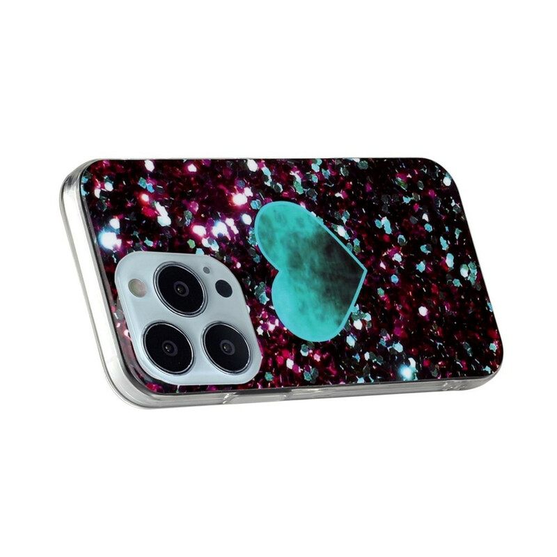 Case iPhone 13 Pro Max Glitter Marble