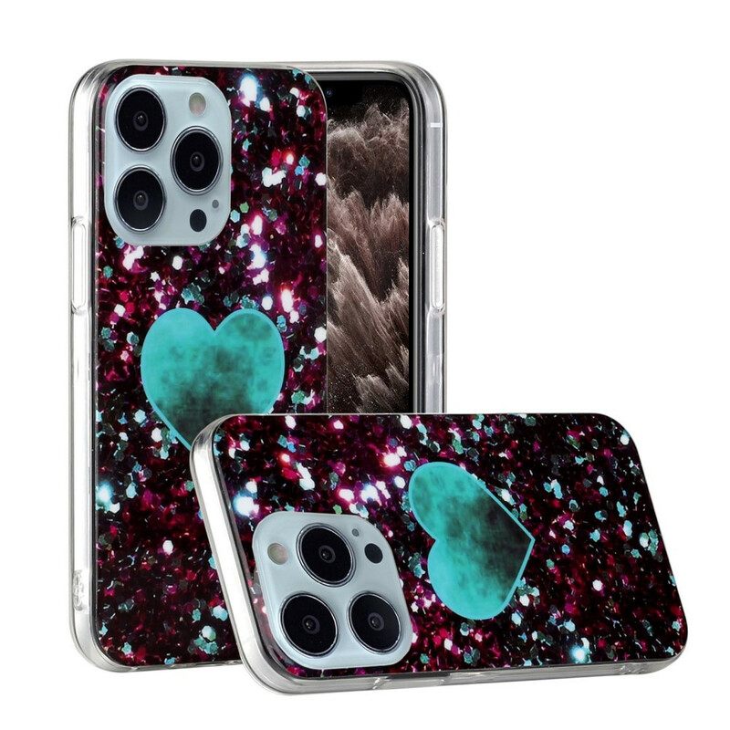 Case iPhone 13 Pro Max Glitter Marble