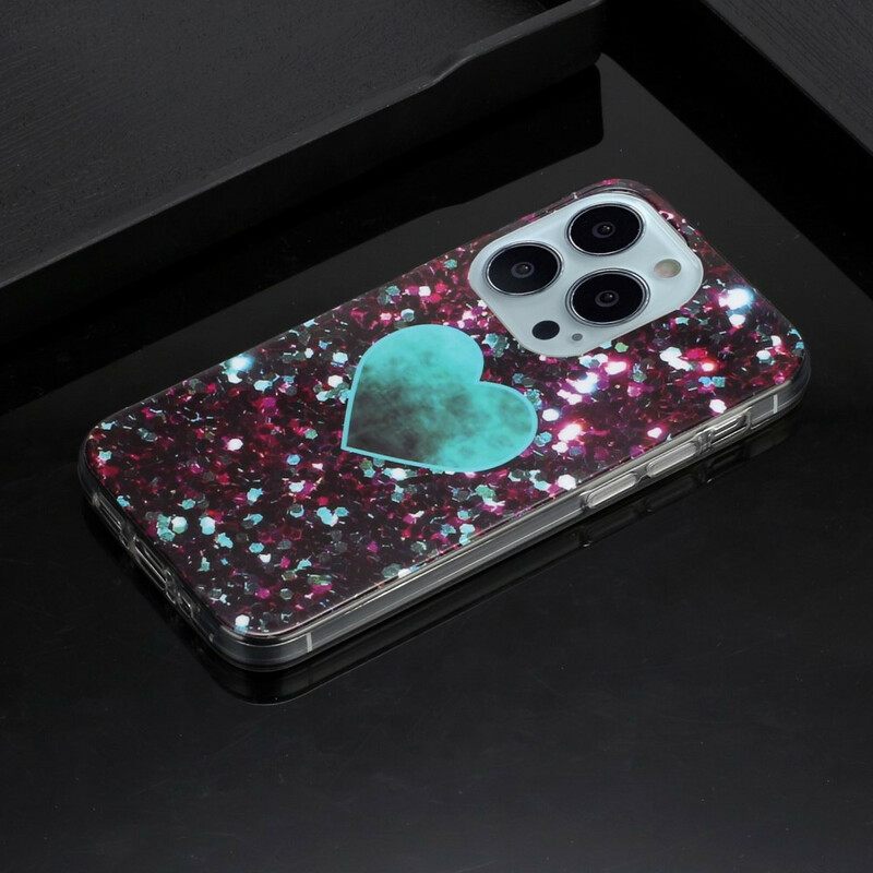 Case iPhone 13 Pro Max Glitter Marble