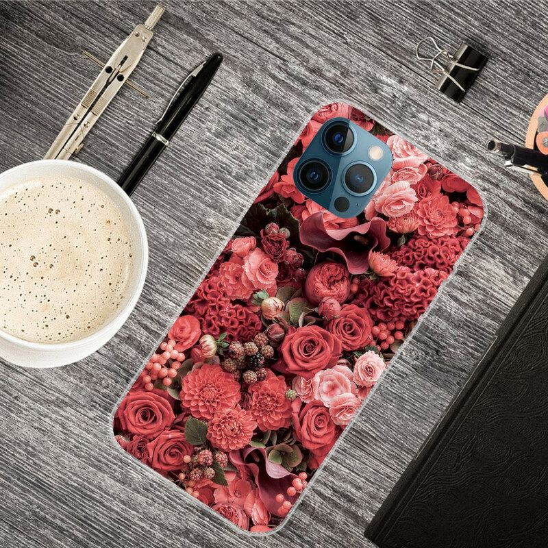 Case iPhone 13 Pro Max Intense Flowers