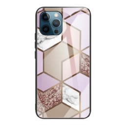 Case iPhone 13 Pro Max Karkaistu Lasimarmorigeometria