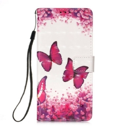 Kotelot iPhone 13 Pro Max Red Butterflies