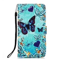 Kotelot iPhone 13 Pro Max Suojaketju Kuori Love Butterflies In Strap